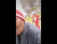 2 grandmas practice in boxing gloves 