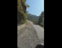 Motorcyclist almost gets hit by bus 