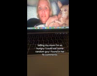 Submitter pranks mom with random mans name 