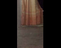 Collab BitchMP - Slow motion girl running through house small dog chases and follows