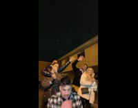 Single guy with two couples dances alone 