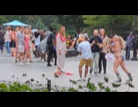 Collab WINY - Woman on 2 piece bikini beating up man