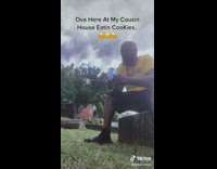 Guy thinks hes eating oatmeal raisin cookies 