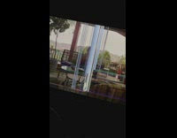 Couple watch tv on broken screen