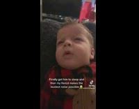 Sleeping baby woken up by loud kitchen