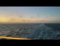 Light and Dark side seen on the ocean cruise ship