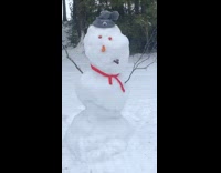 Old man kneel snowman pipe pictorial yard