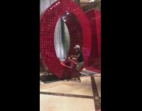 Red dress girl love sign hotel guy