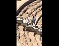 Guy goofs around with sister at Spain