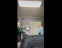 Blonde girls throw squishy at roof and wait