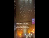 Collab BitchMP - Woman dancing  on top of parking structure for prisoners