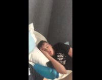 Guy puts used cigarette in friends mouth 