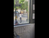 Woman opened white polo raise banner vegan