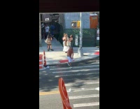 Collab WINY - Shirtless old man throw paper on street