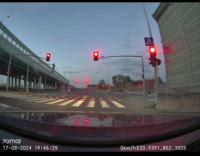 Man run to cross road at stoplight