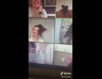 Girl webcam chats with girlfriends