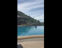 Girl white swimsuit pool hut instagram boyfriend part 1