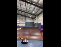 Man does stunt on bike falls from ramp