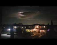 Video of nonstop lightning cloud at night