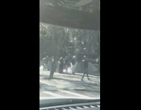 Trader joes long line around block car 