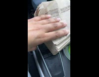 Woman shows friend took handful of napkins