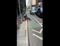 Collab WINY - Man smoke shisha pipe on bike lane