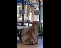 Woman white dress with handbag store photoshoot