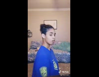 Collab BitchIG2 - Blue shirt girl fixes posture