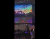 Guy confused girl pink shirt dancing crab video