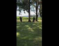 Girl winery walks in circle drops white jacket