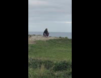 Mountain cliff oceanside photo