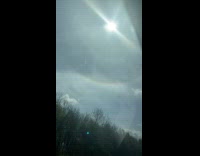 Submitter shows sun rainbow during car ride