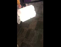 Kid jumps onto Chuck E. Cheese 
