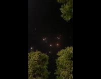 Iron Dome defense system intercepts rocket at sky