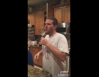 Collab BitchMP - man sings high notes to try to break glass