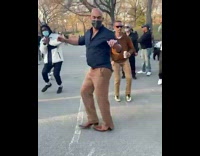 Compilation of people dancing at central park 