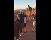 Girls shrug shoulders up down boomerang canyon 