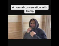 Guy pretends to gets sprayed by spit 