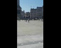 Woman dance middle of park tiktok dance video shoot