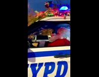 NYPD drives in Santa costume 