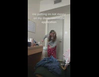 Girl puts not messy on roommate application