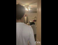 Collab BitchIG2 - Guy pulls moms wig and throws cheese on head