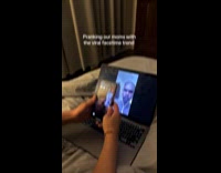 Friends pranking their moms with fake facetime call 
