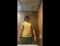 Kid interrupts guy flexing in bathroom fail 
