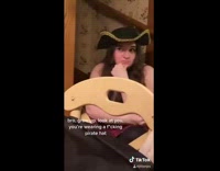 Collab BitchIG2 - Girl tells friend she is wearing pirate hat 