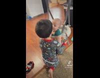 Little boy thanks mom for pooping out baby 