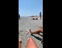 girl floor sand pic from above