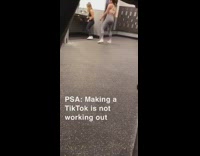 two girls gym locker tik tok video