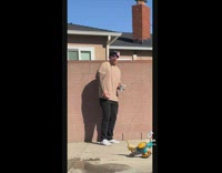 Guy gets water balloon thrown at face 