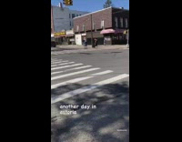 Person in buzz lightyear costume rides on ATV